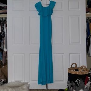 Blue maternity dress